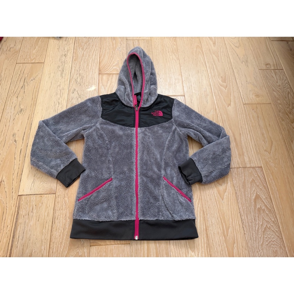 THE NORTH FACE Girls Hoodie Fleece Gorpcore Outdoorsy Warm‎ M 10/12 - Picture 2 of 9